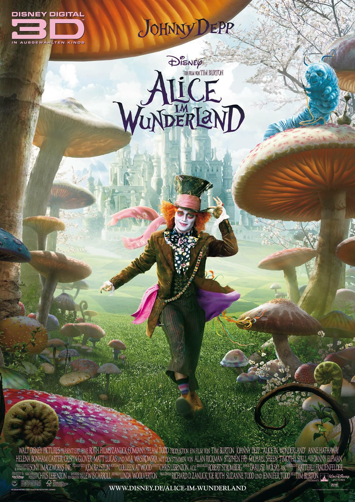 Disney - Alice im Wunderland - Game, zum Tim Burton Movie mit mit Johnny Depp und den deutschen Stimmen von David Nathan, Sophie Rogall, Michael Tregor und Felix von Manteuffel